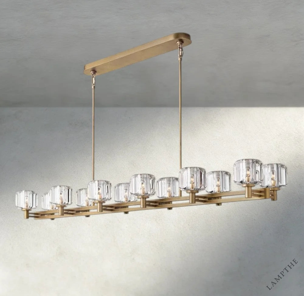 Demaret double Linear chandelier 54", 72"