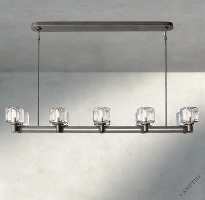 54" / Bronze Demaret double Linear chandelier 54", 72"