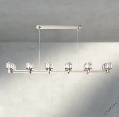 72" / Nickle Demaret double Linear chandelier 54", 72"