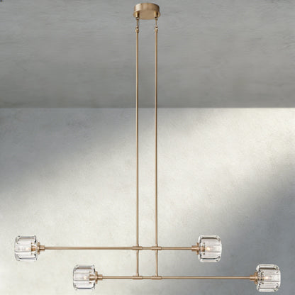 72" / Brass Demaret Mobile Linear Chandelier 54", 72"