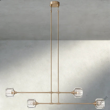 72" / Brass Demaret Mobile Linear Chandelier 54", 72"