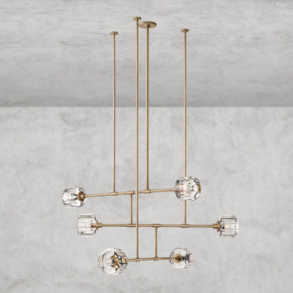 48" / Brass Demaret Mobile Round Chandelier 48", 62"
