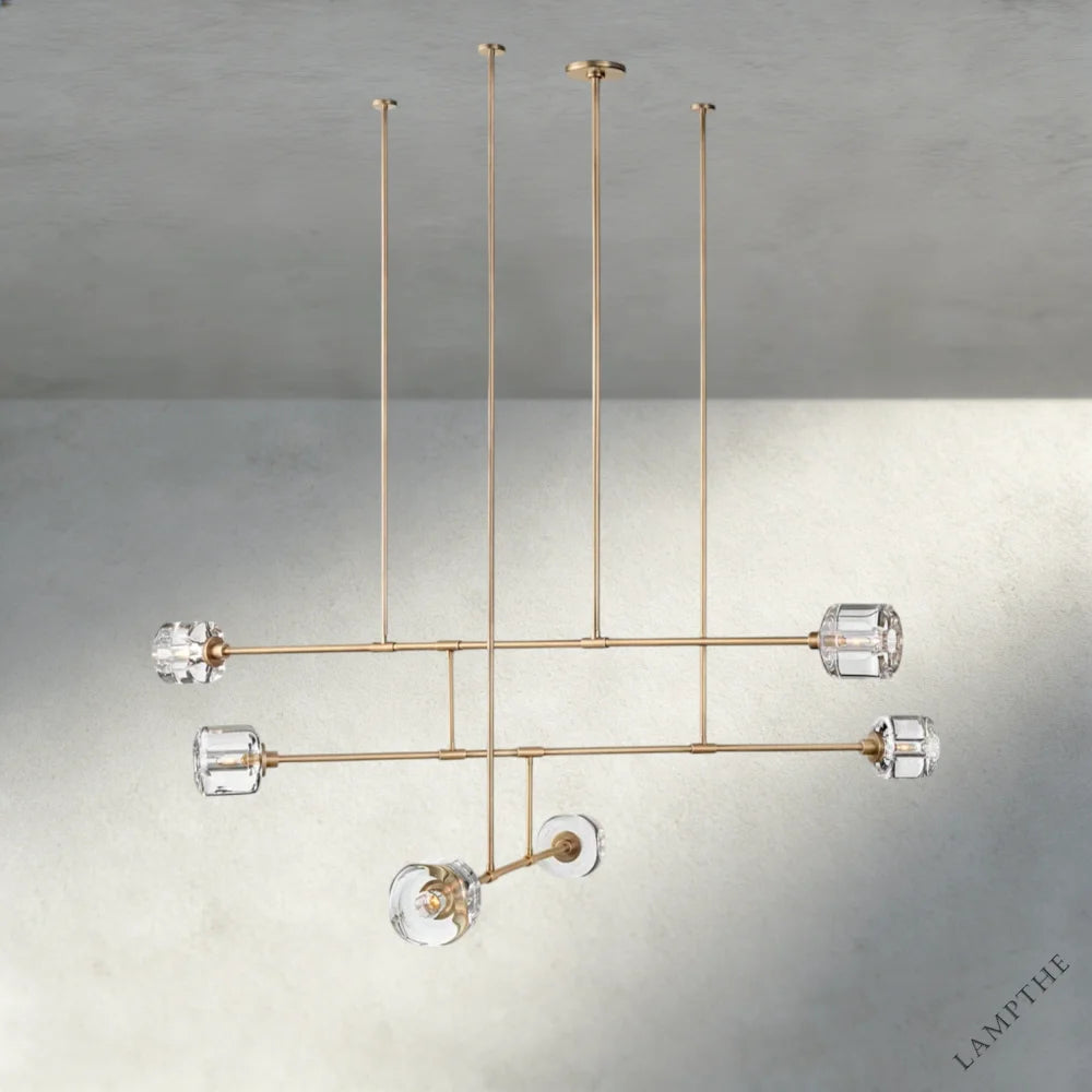 62" / Brass Demaret Mobile Round Chandelier 48", 62"