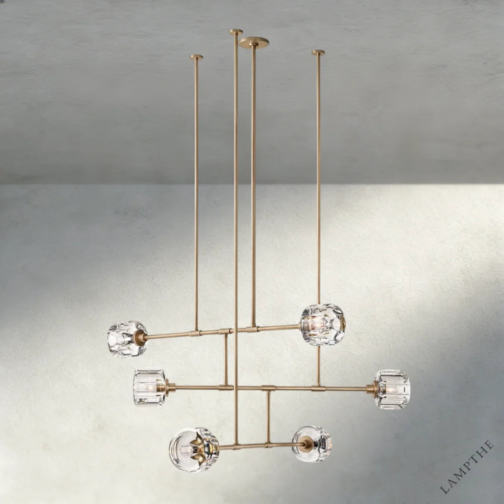 48" / Brass Demaret Mobile Round Chandelier 48", 62"