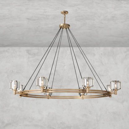 60" / Brass Demaret Round Chandelier 36", 48", 60"
