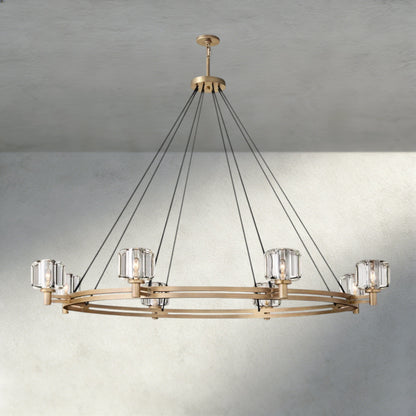 60" / Brass Demaret Round Chandelier 36", 48", 60"