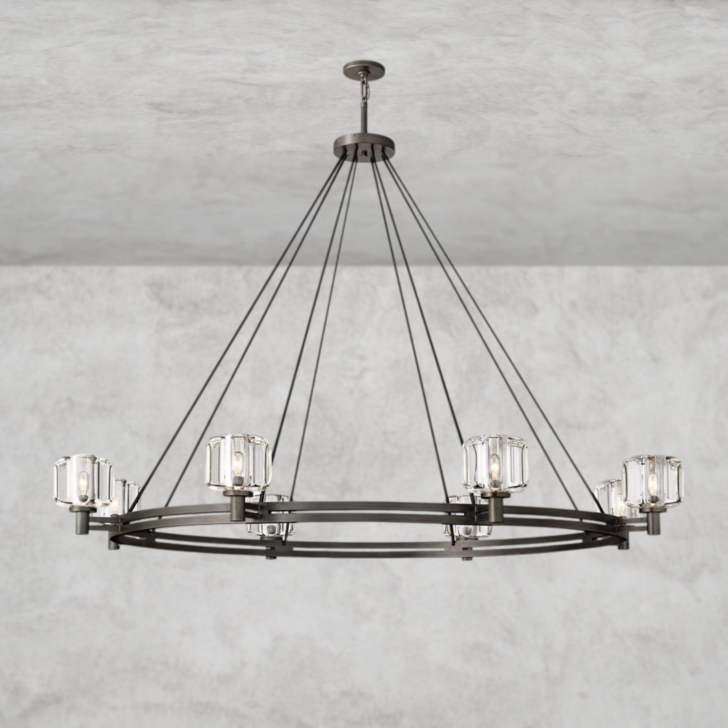 60" / Bronze Demaret Round Chandelier 36", 48", 60"