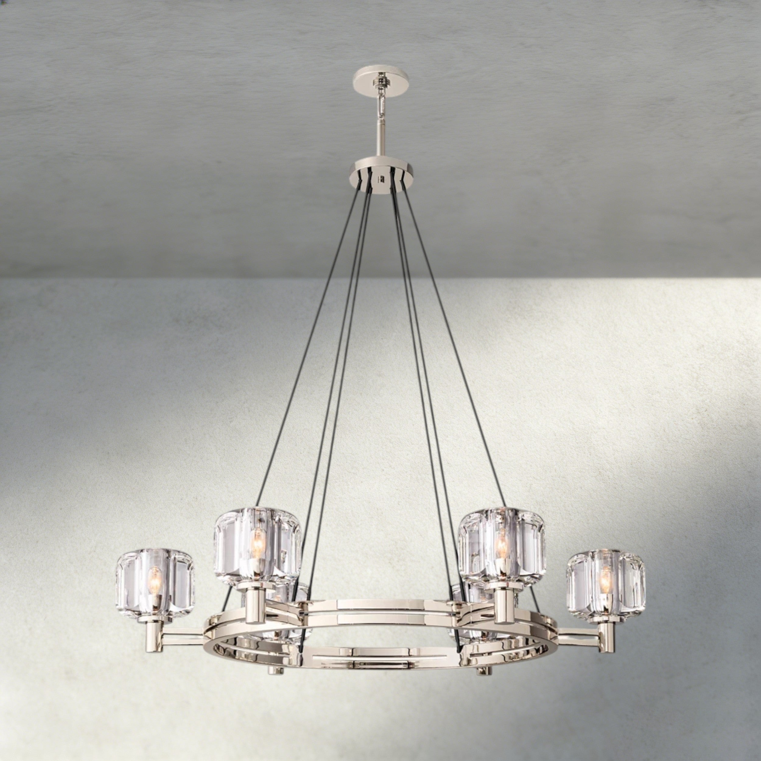 36" / Nickle Demaret Round Chandelier 36", 48", 60"