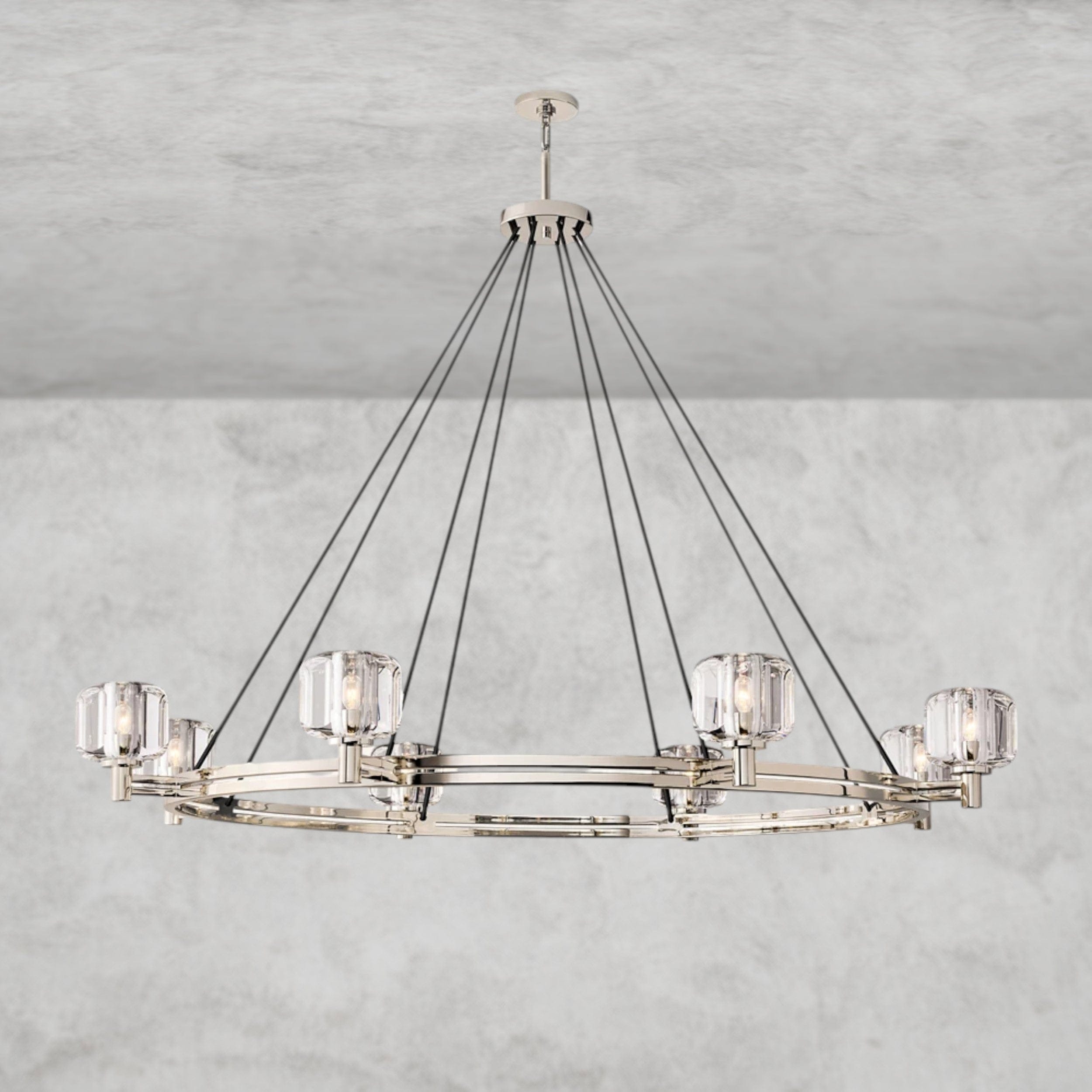 60" / Nickle Demaret Round Chandelier 36", 48", 60"