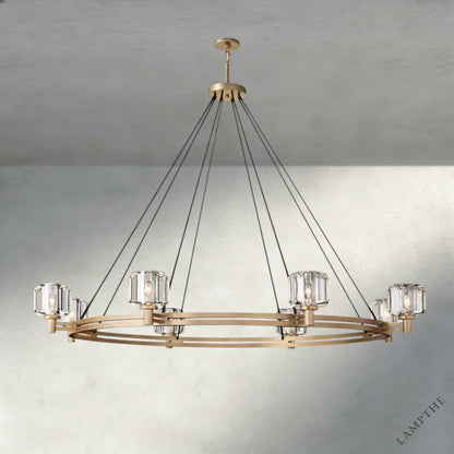 60" / Brass Demaret Round Chandelier 36", 48", 60"