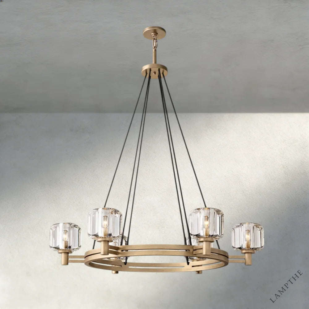 36" / Brass Demaret Round Chandelier 36", 48", 60"