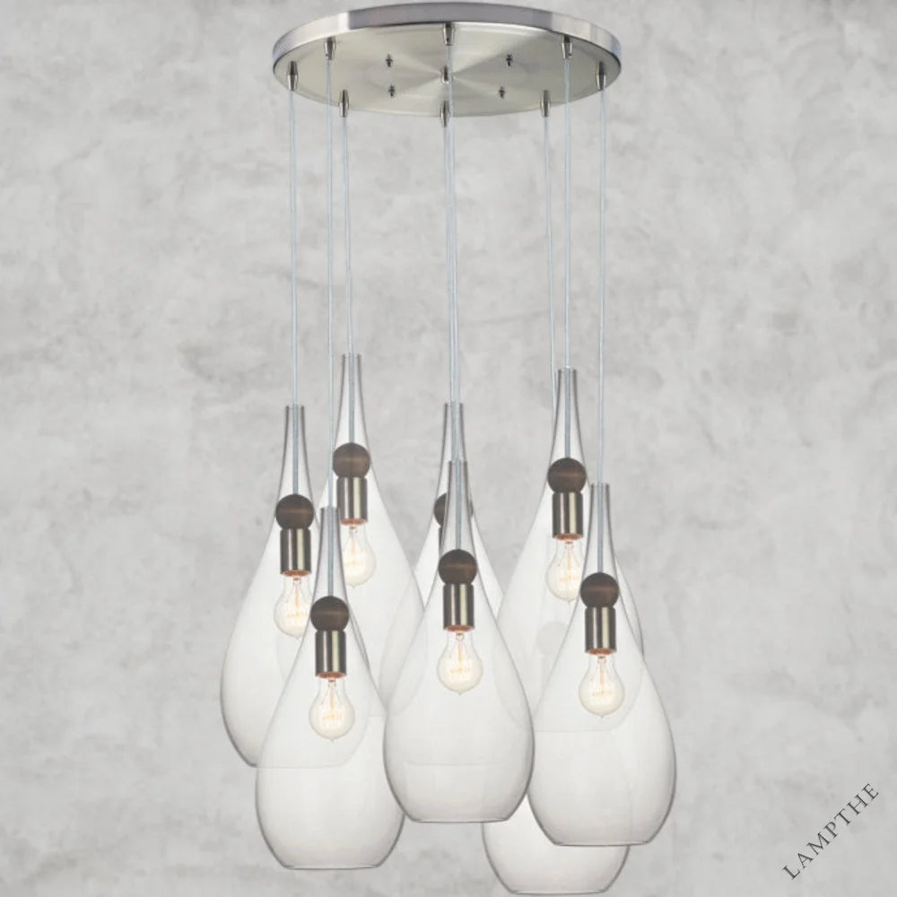 Nickel Earth 8 - Light Chandelier