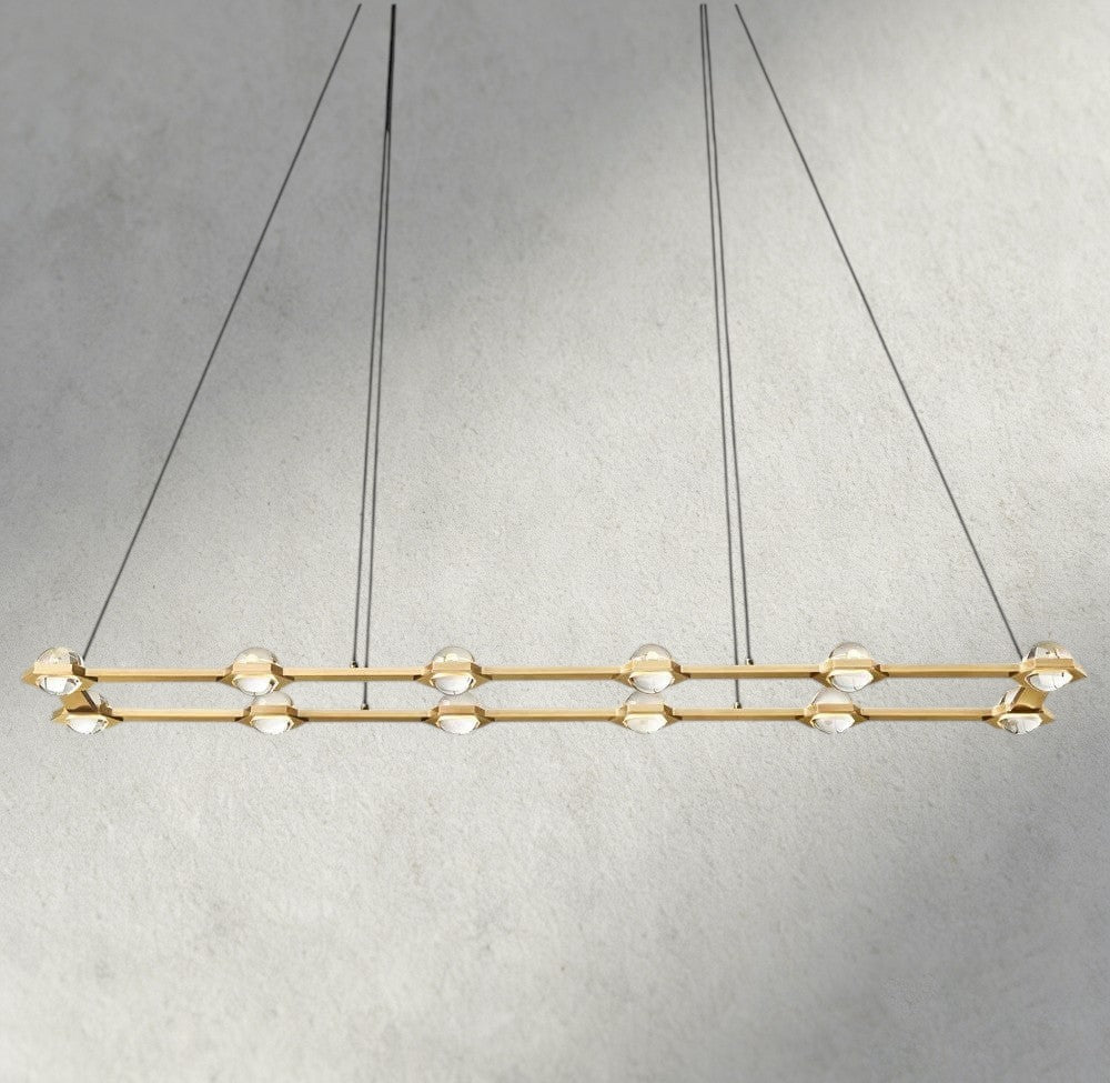 72" / Brass Éclatant Rectangular Chandelier 54", 72"