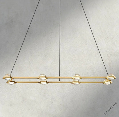 54" / Brass Éclatant Rectangular Chandelier 54", 72"