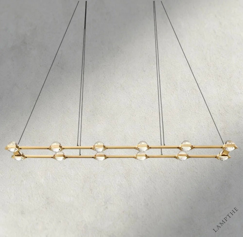 72" / Brass Éclatant Rectangular Chandelier 54", 72"