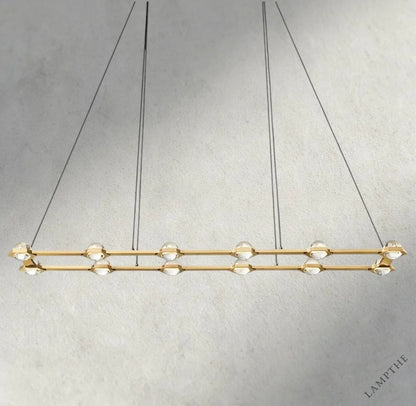 72" / Brass Éclatant Rectangular Chandelier 54", 72"