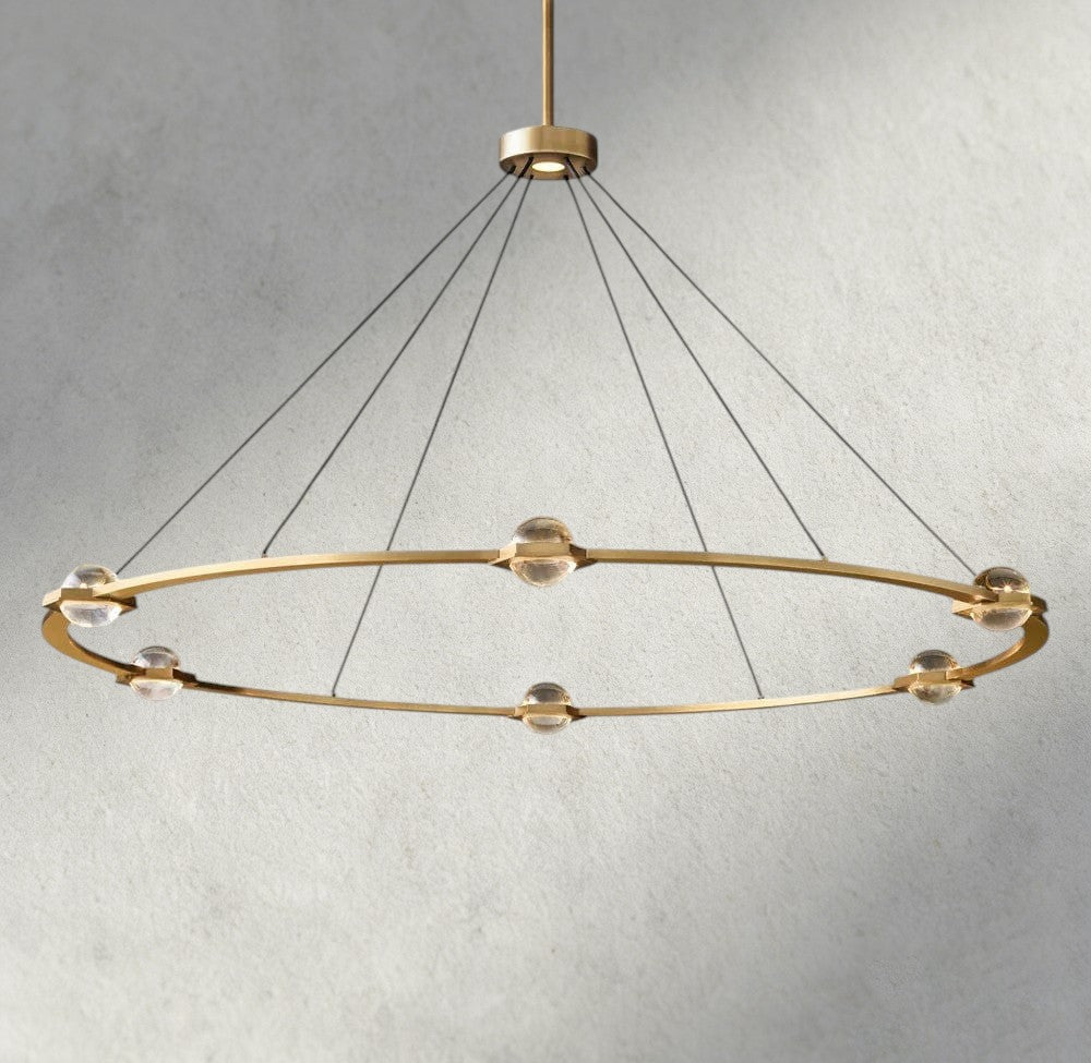 36" / Brass Éclatant Round Chandelier 36", 48", 60", Two-Tied 60"