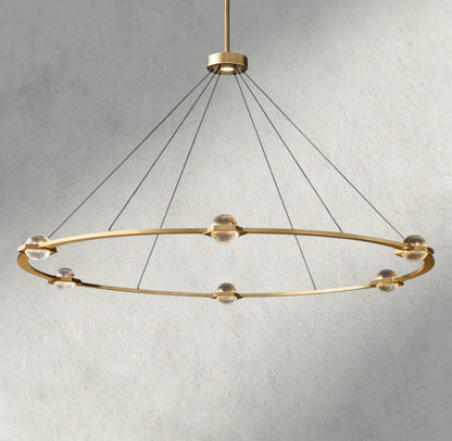 36" / Brass Éclatant Round Chandelier 36", 48", 60", Two-Tied 60"