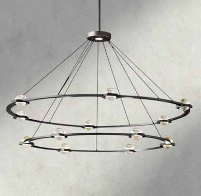 Two-Tied 60" / Bronze Éclatant Round Chandelier 36", 48", 60", Two-Tied 60"