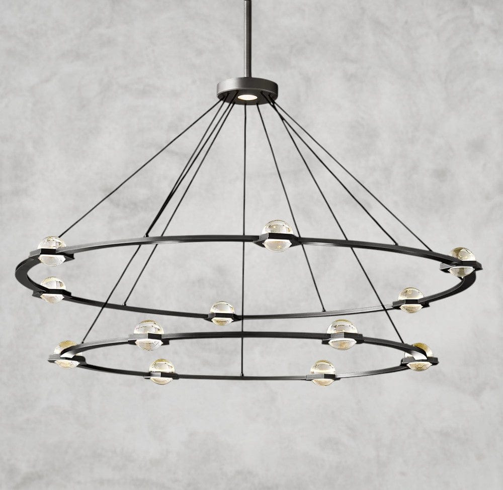 Two-Tied 60" / Bronze Éclatant Round Chandelier 36", 48", 60", Two-Tied 60"