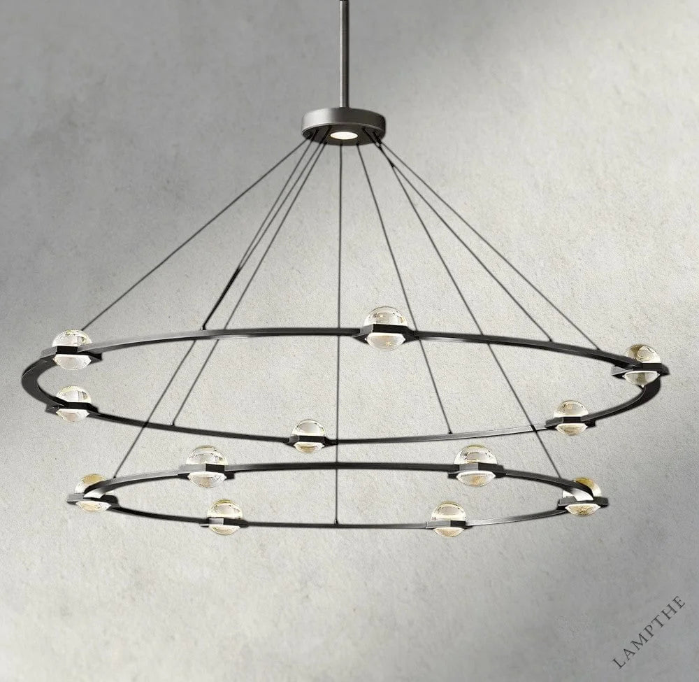 Two-Tied 60" / Bronze Éclatant Round Chandelier 36", 48", 60", Two-Tied 60"