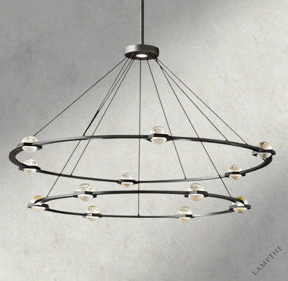 Two-Tied 60" / Bronze Éclatant Round Chandelier 36", 48", 60", Two-Tied 60"