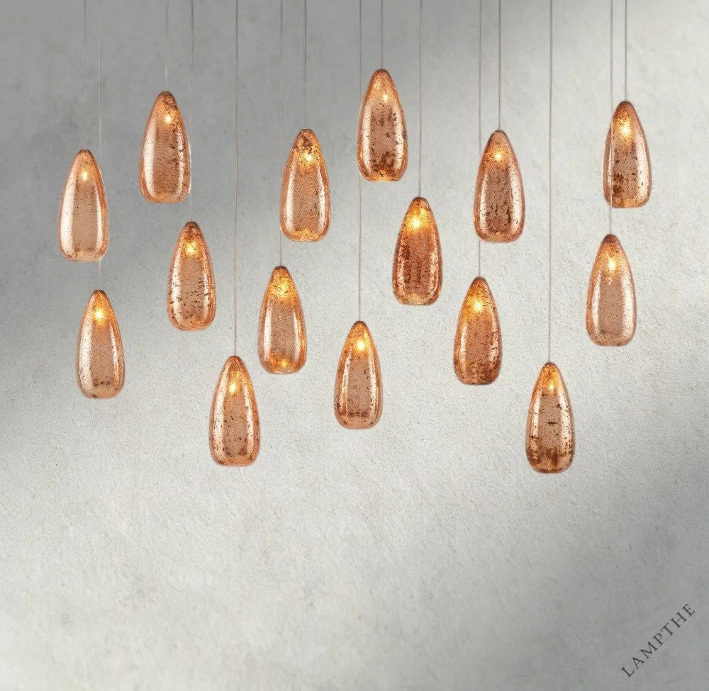 48" Edda Linear Glass Chandelier 48", 54"