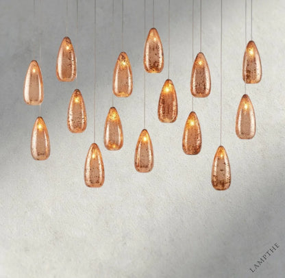 48" Edda Linear Glass Chandelier 48", 54"