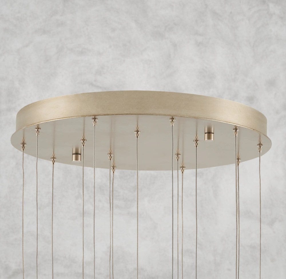 Edda Round Glass Chandelier 23", 35"