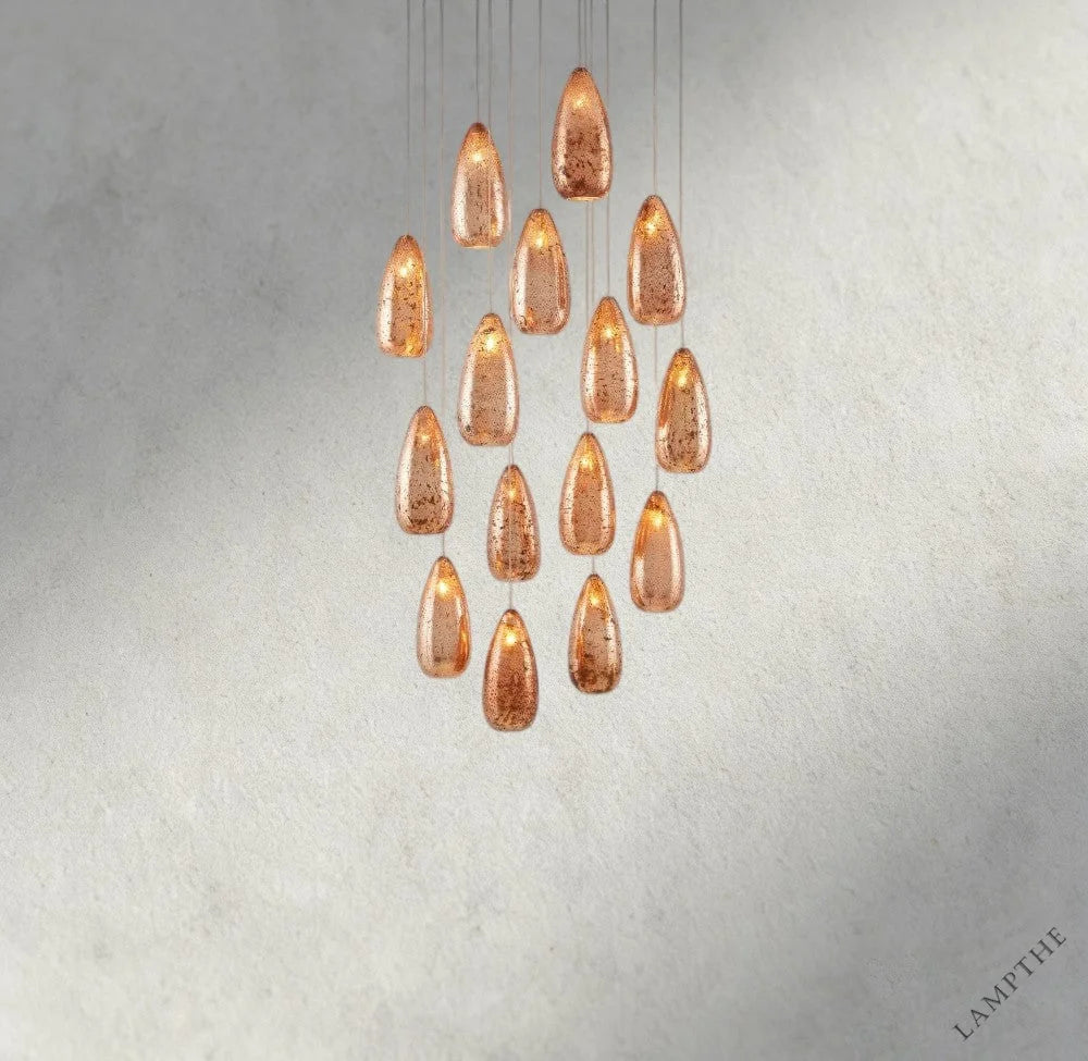 23" Edda Round Glass Chandelier 23", 35"