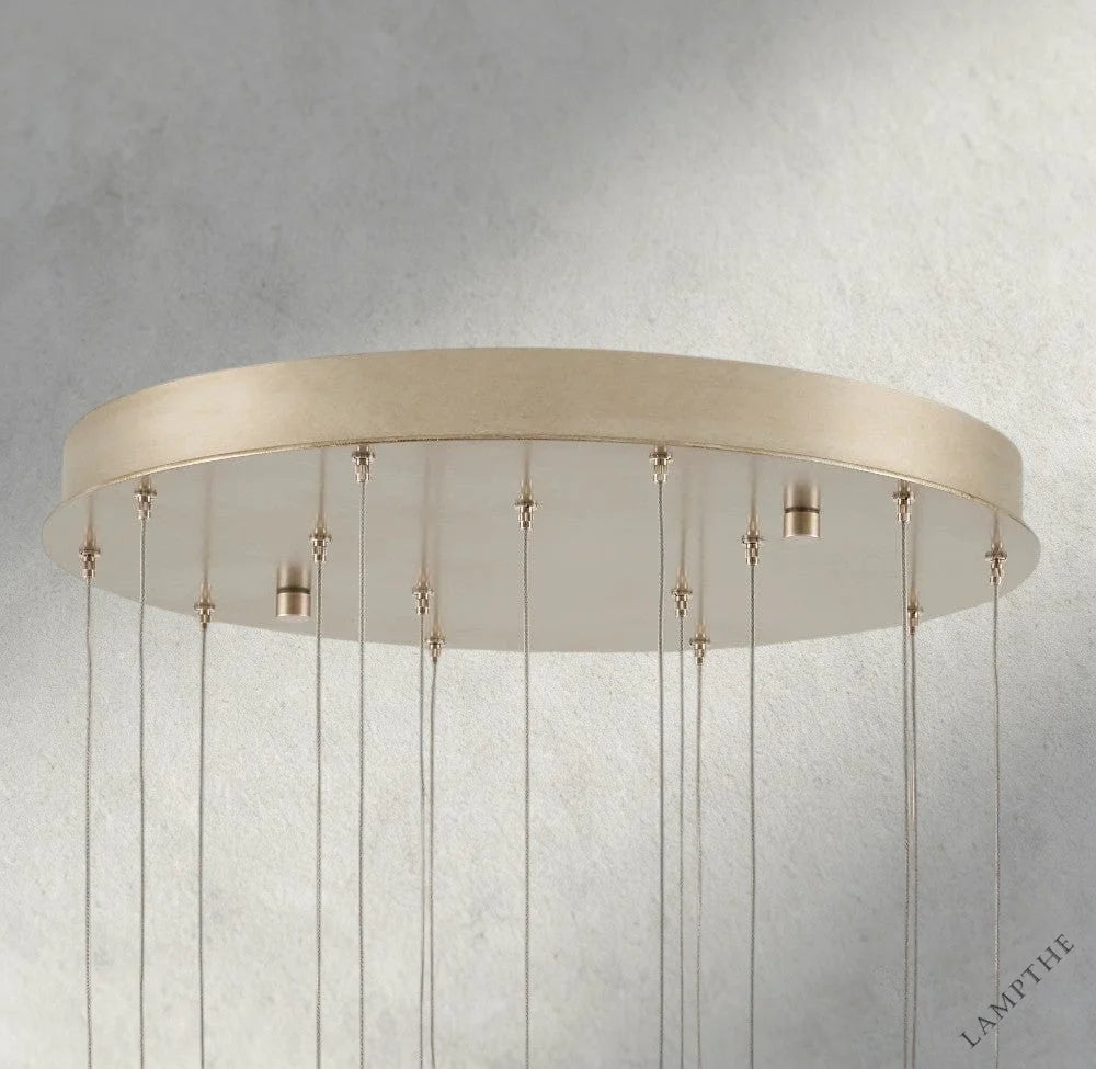 Edda Round Glass Chandelier 23", 35"
