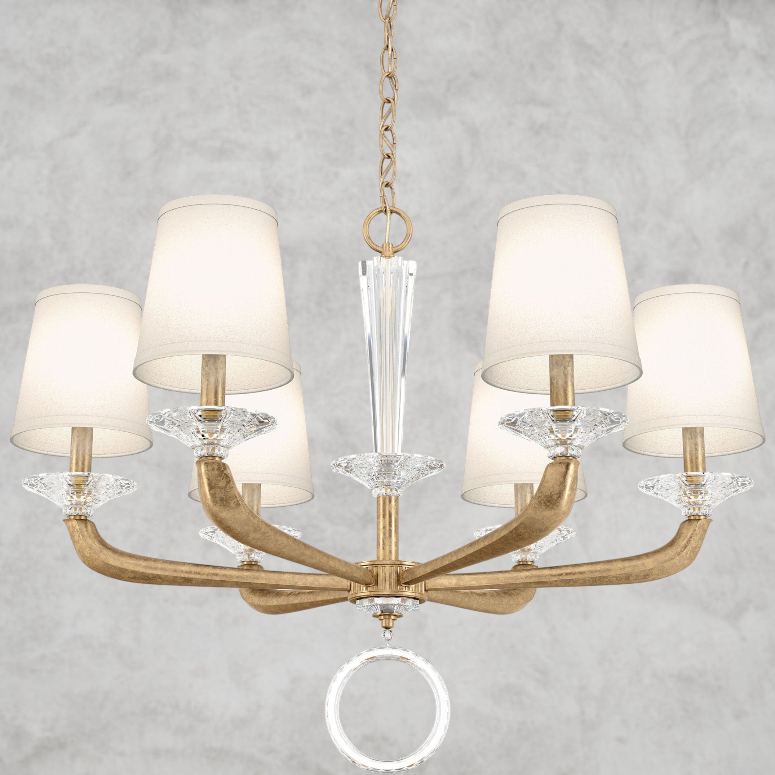 French Gold Emilea Chandelier 30"