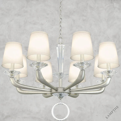 Antique Silver Emilea Chandelier 33"