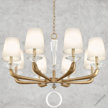 French Gold Emilea Chandelier 33"