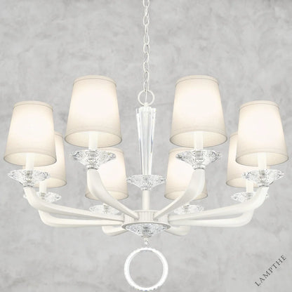 White Emilea Chandelier 33"