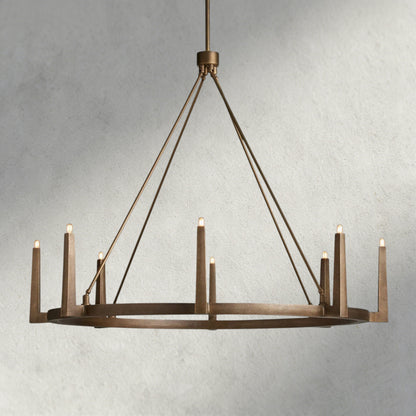 54" / Brass Emmet Round Chandelier 42", 54"