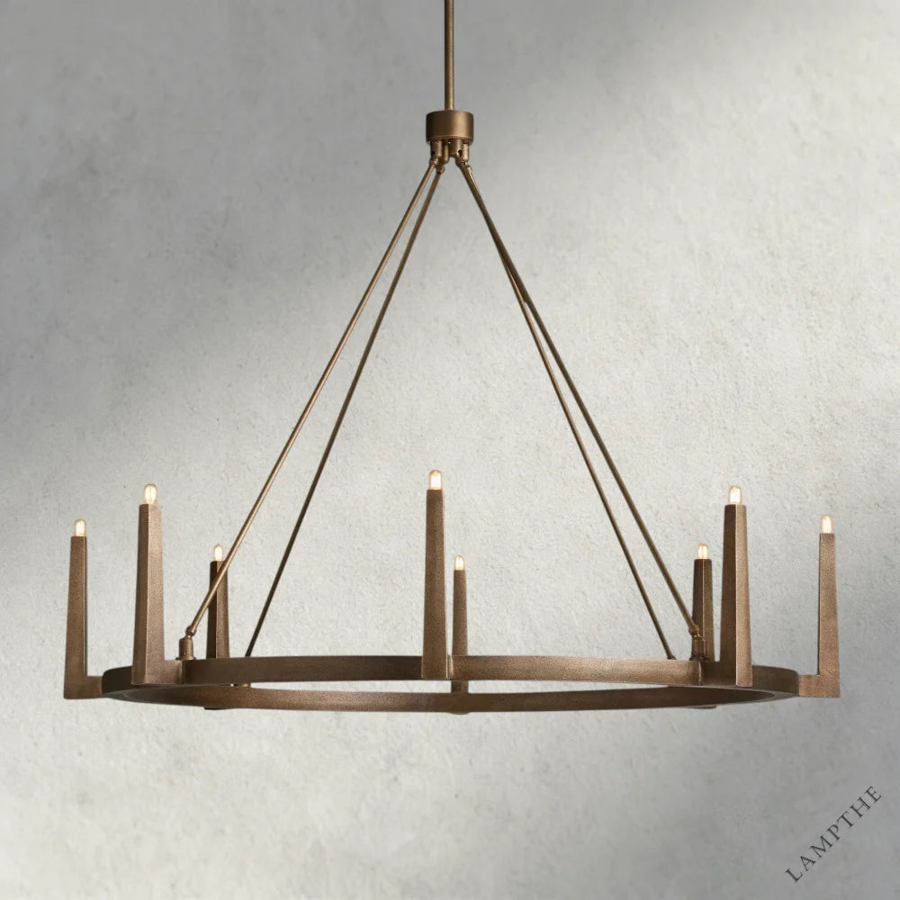 54" / Brass Emmet Round Chandelier 42", 54"