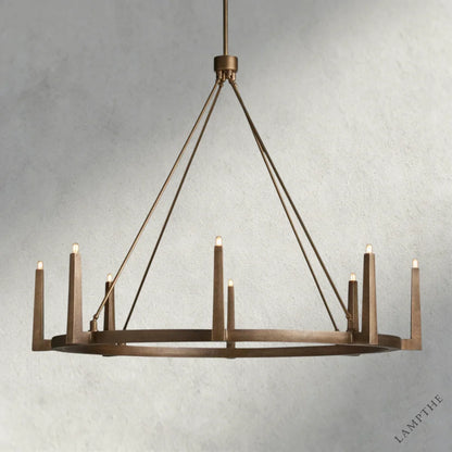 54" / Brass Emmet Round Chandelier 42", 54"