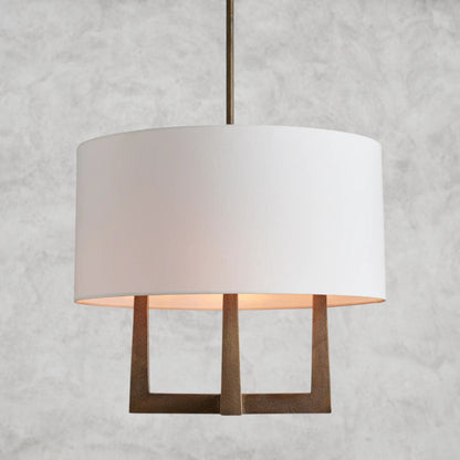 Brass Emmet Shaded Chandelier