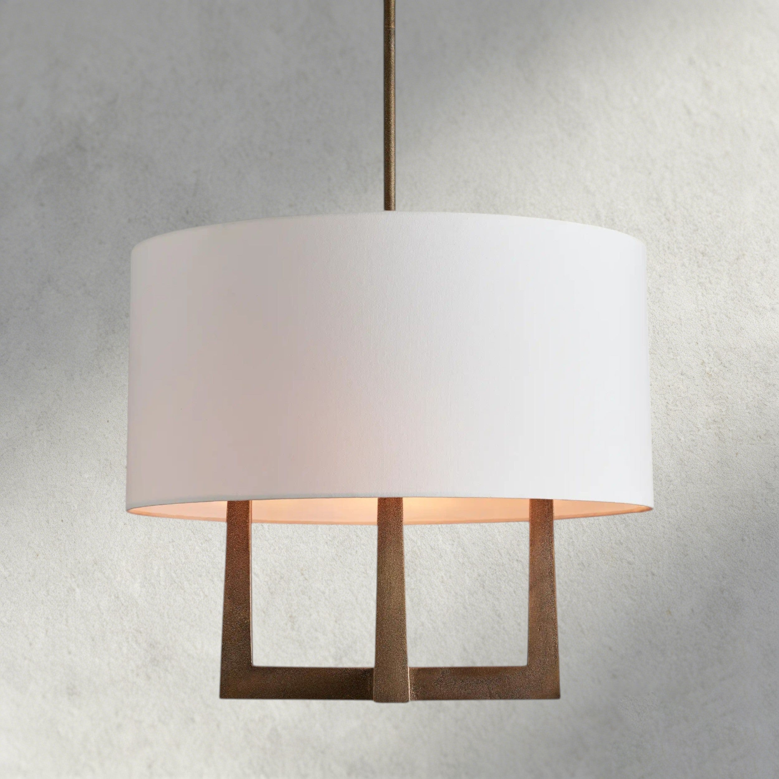 Brass Emmet Shaded Chandelier