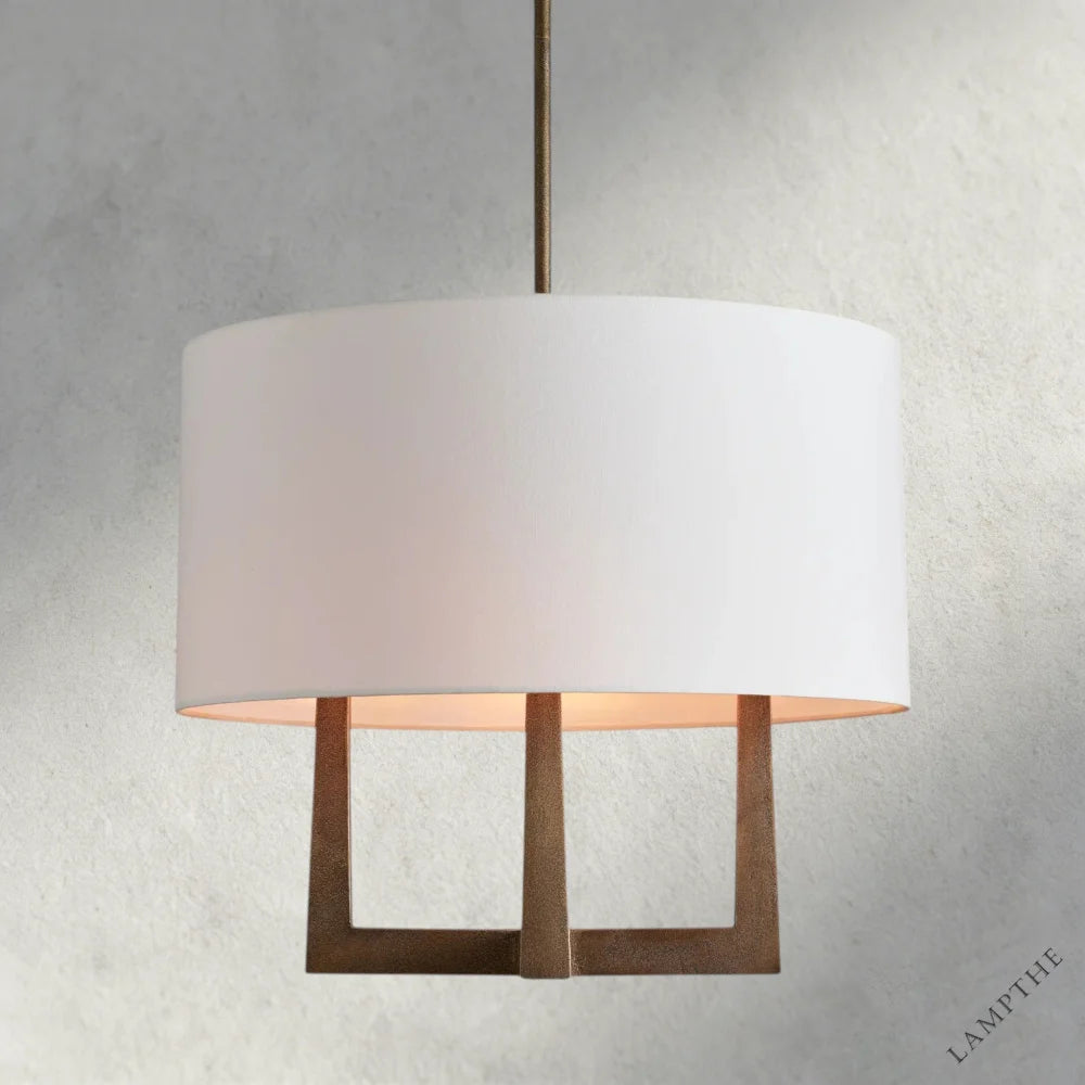 Brass Emmet Shaded Chandelier