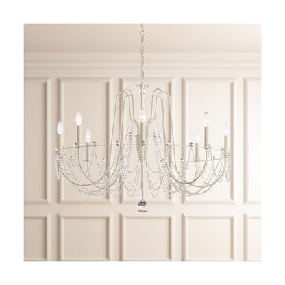 Esmeralda Single Tier Crystal Chandelier 37"