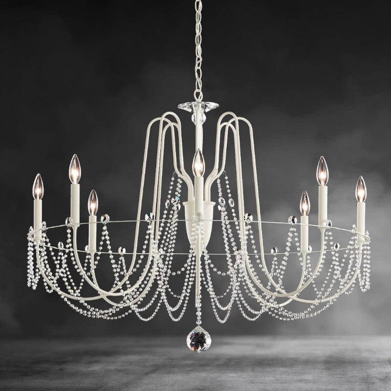 Esmeralda Single Tier Crystal Chandelier 37"