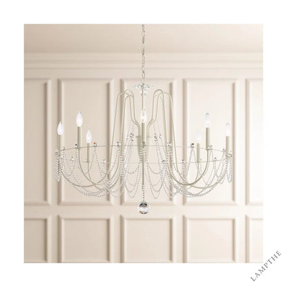 Esmeralda Single Tier Crystal Chandelier 37"