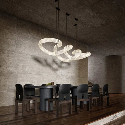 Ethebearl Alabaster Chandelier 96"