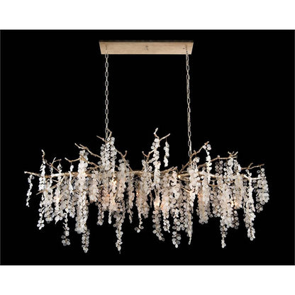 Ethyria Fifteen-Light Glass Cluster Horizontal Chandelier