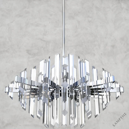 16" H x 23.7" W x 23.7" D Facets 1-Light Kitchen Island LED Chandelier
