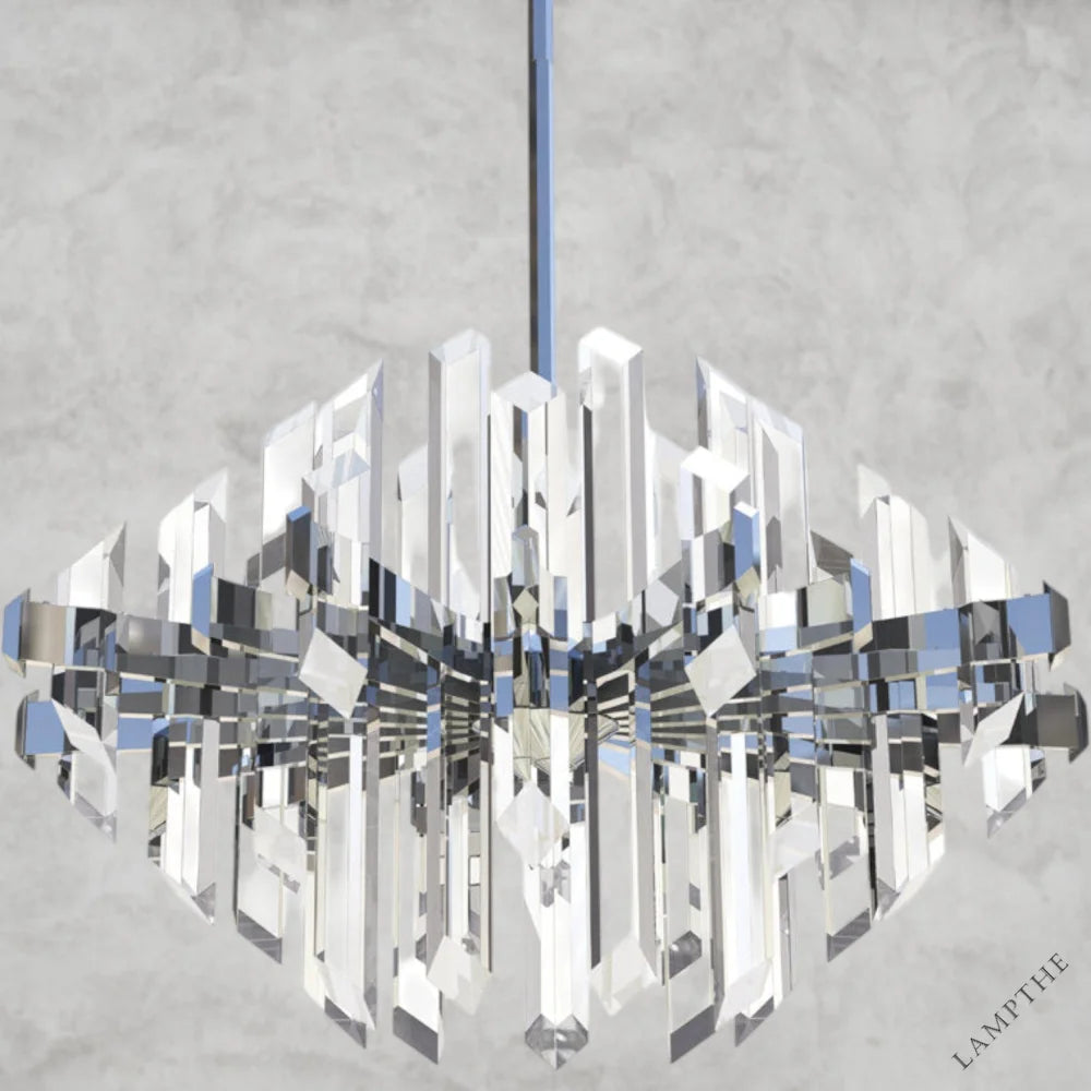 19.5" H x 31.5" W x 31.5" D Facets 1-Light Kitchen Island LED Chandelier