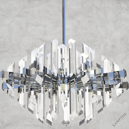 19.5" H x 31.5" W x 31.5" D Facets 1-Light Kitchen Island LED Chandelier