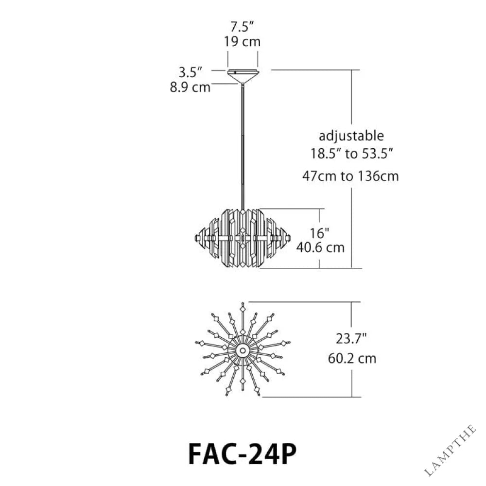 Facets 1-Light Kitchen Island LED Chandelier